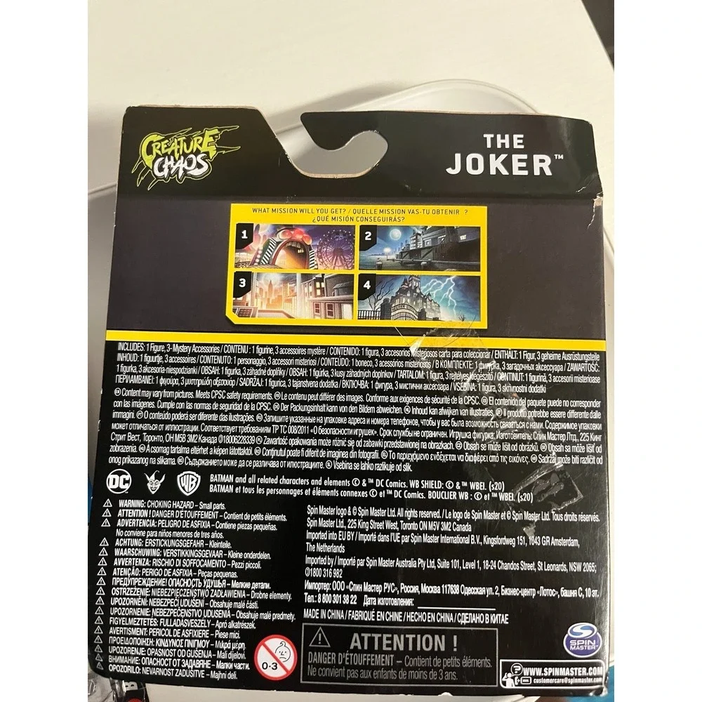 DC Batman Lot Joker 1st Edition 4in Figure + Hot Wheels Batmobile 4/250